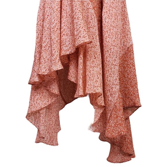 Joie Womens L Hacinthia Lined Asymmetrical Mix Sleeve Silk Dress New - Picture 9 of 15